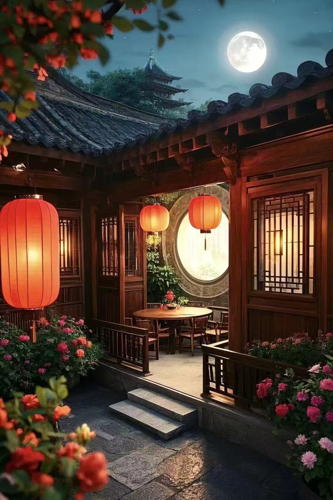 月下团圆